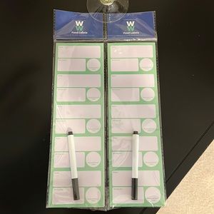 WeightWatchers Food Labels with a dry erase marker. Pack of 15 labels. 2 packs!